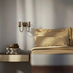 Aplica de perete 2 brate din alama stil clasic Petalo