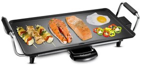 Gratar electric Teppan Yaki Techwood TTP-2343, 2000W, 43x23 cm, Acoperire neaderenta, Termostat, Negru