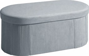 HOMCOM Taburet Pliabil cu Spațiu de Depozitare, Bancă Modernă Tapițată cu Catifea, Suport pentru Picioare cu Compartiment de 72L pentru Living și Dormitor, 76x38x35 cm, Gri Închis | Aosom Romania