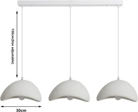 BRILAGI - Lustră suspendată pe cablu WABI SABI 3xE27/60W/230V albă