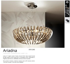 Lustra LED dimabila cu telecomanda 66cm ARIADNA champagne SV-876124D