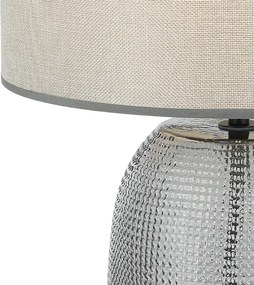 Lampă de masă JENIFER 1xE27/40W/230V gri/fumuriu