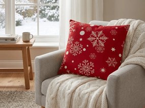 Husa de perna din microfibra SNOWFALL 45x45 cm, rosu