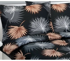 Bellatex Lenjerie de pat din bumbac Palm Leafnegru, 140 x 200 cm, 70 x 90 cm