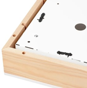 Plafonieră NATURAL SQUARE 2xE27/15W/230V 31x31 cm pin/alb