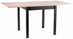 Masa extensibila Flip stejar artizan/negru – L80-160xl80xh76 cm