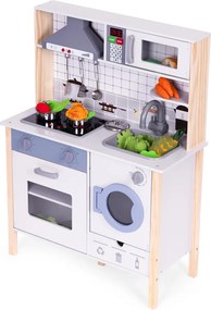 Bucătărie de jucărie din lemn cu sunete cuptor mașină de spălat accesorii de bucătărie condus