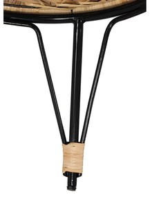 Fotoliu din ratan pentru grădină Bonami Essentials Nodi Black