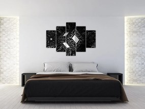 Tablou cu un cub abstract (150x105 cm)