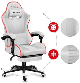 Fotoliu gaming Fusion 4.7 (alb + multicolor) (cu iluminat LED). 1087480