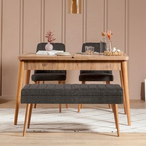 Set mobilier sufragerie Vlasta 1 (pin atlantic + antracit) (pentru 4 persoane). 1073057