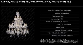 Lustra XXL cu 72 brate, cristal Bohemia L11 009/72/1-A