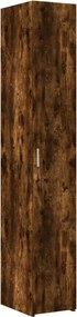 vidaXL Dulap înalt, stejar fumuriu, 30x42,5x185 cm, lemn prelucrat