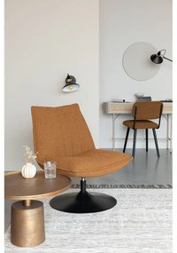 Fotoliu galben ocru cu tapițerie din stofă bouclé Jax – White Label