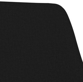 Scaun de bucatarie pivotant, negru, material textil 1, Negru