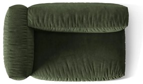 Modul pentru canapea modulară verde cu tapițerie din catifea (cu colț pe partea stângă) Martina – Micadoni