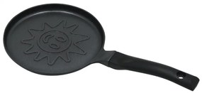 Plită pentru clătite Klausberg KB 7972, 18 cm, Fund în relief cu soare, Acoperire antiaderentă, fără PFOA, Inducție, Negru