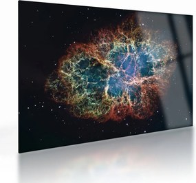 Tablou pe sticlă - Nebuloasa Crabului (70x50 cm)