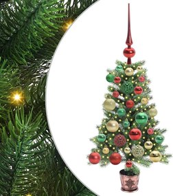 vidaXL Brad de Crăciun cu 150 LED cu suport Verde 65 cm PE