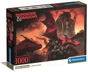 Dungeons &amp; Dragons Riders of Flame Puzzle Compact 1000 piese Clementoni