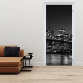Fototapet pentru ușă - Podul Brooklyn și New York (95x205cm)