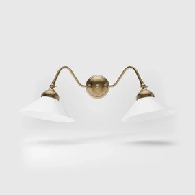 Aplica de perete din alama si sticla design vintage Sofia