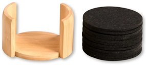 Kesper 58747 Set de 12 suporturi din pâslă cusuport, diametru 10 cm