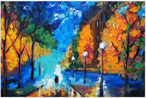 Tablou - Îndrăgostiții, Pointilism (90x60 cm)