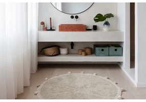 Covor pentru copii verde deschis lavabil/țesut manual din bumbac ø120 cm Bubbly Olive – Lorena Canals