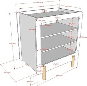 Comodă de copii albă cu masă de schimbat 88x95x57 cm Smile – Vipack