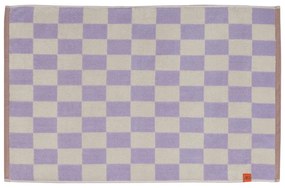 Covoraș de baie galben deschis/mov din bumbac organic 50x80 cm Retro – Mette Ditmer Denmark