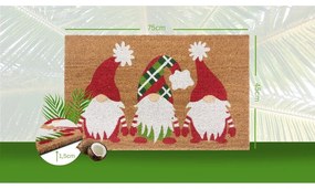 Covoraș de intrare din fibre de nucă de cocos 45x75 cm cu model de Crăciun – Hanse Home