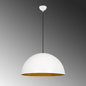 Lustră albă cu abajur din metal ø 60 cm Sivani – Opviq lights