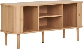 Comodă TV în culoare naturală cu aspect de lemn de pin 113x51,5x40 cm Nikko – House Nordic