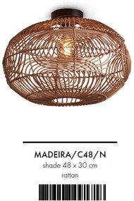 Plafoniera eco din ratan Madeira rattan, nat