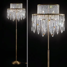 Lampadar din alama si cristale Schöler Kristalldesign