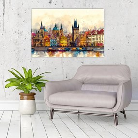 Tablou - Toamna în orașul pictat (90x60 cm)