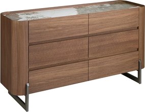Comoda 6 sertare deosebita design LUX Walnut-Marble
