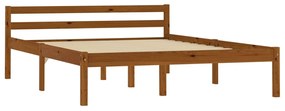 283210 vidaXL Cadru de pat, maro miere, 120 x 200 cm, lemn masiv de pin