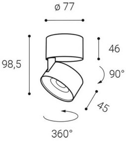 Spot LED LED2 KLIP ON LED/11W/230V alb