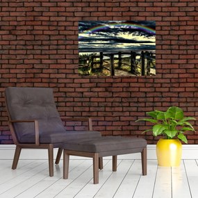 Tablou cu curcubeu deasupa mării (70x50 cm)
