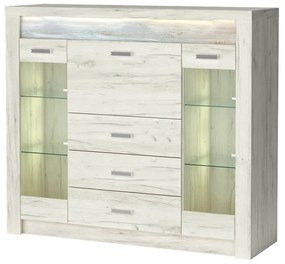 Vitrină Indie 08 (cu iluminat LED) (craft alb). 1057774