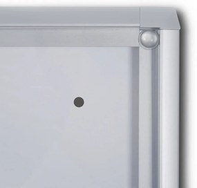 Vitrina informații interioare Economy 2 x A4 - spate din tablă, aluminiu