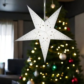 Stea din hartie de Craciun cu cinci colturi STARLET 45 cm, alba