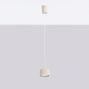 Sollux SL.2678 - Lustră suspendată pe cablu AURA 1xGX53/10W/230V crem