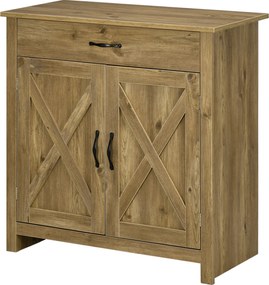 Homcom Bufet Bucatarie – Stil Country, Spatiu Depozitare Rustic | Aosom Romania