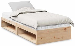 vidaXL Pat de zi cu saltea 100x200 cm din lemn masiv de pin