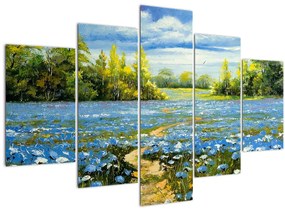 Tablou - Drum de câmp, pictură în ulei (150x105 cm)