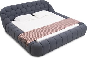 Pat dormitor dumonde, tapitat bej, Bubble 180x200 cm