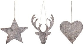 Set 3 decorațiuni suspendate Côté Table Christmas Ecorce